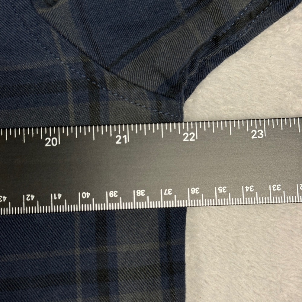 Indian Motorcycle Button Down Shirt Mens Medium Blue Plaid Long Sleeve Moto - Picture 6 of 13